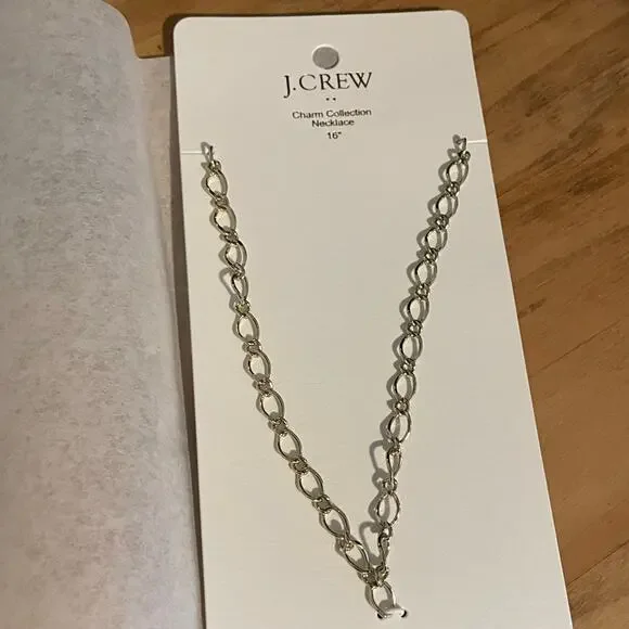 J Crew Oval Link Gold Necklace NWT - Picture 5 of 5